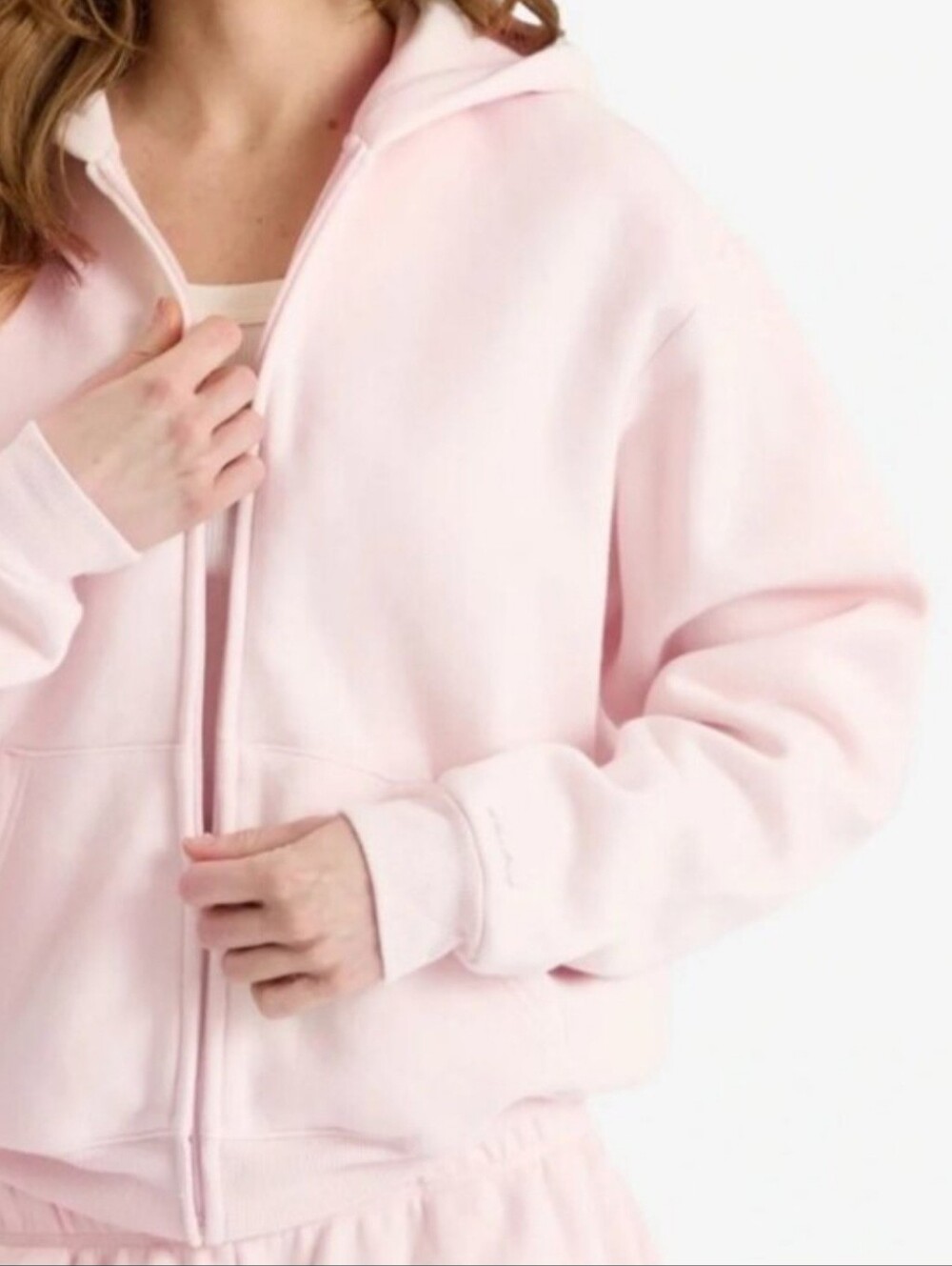 Skims Cotton Fleece Classic Zip-Up Hoodie